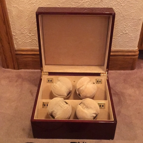 - Rapport Quattro Automatic Watch Winder in mahogany see video-3 out of 4 work. - Picture 4 of 10